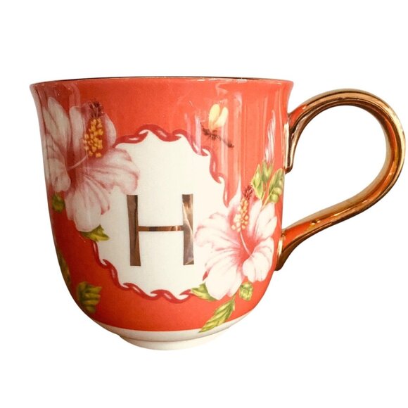 New Anthropologie Monogram Mug Letter H Lou Rota - Picture 1 of 9
